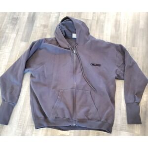 Vintage Handcuffs Full Zip Hoodie Men's XL Pullover 90s Skater Gray Solid Gloves